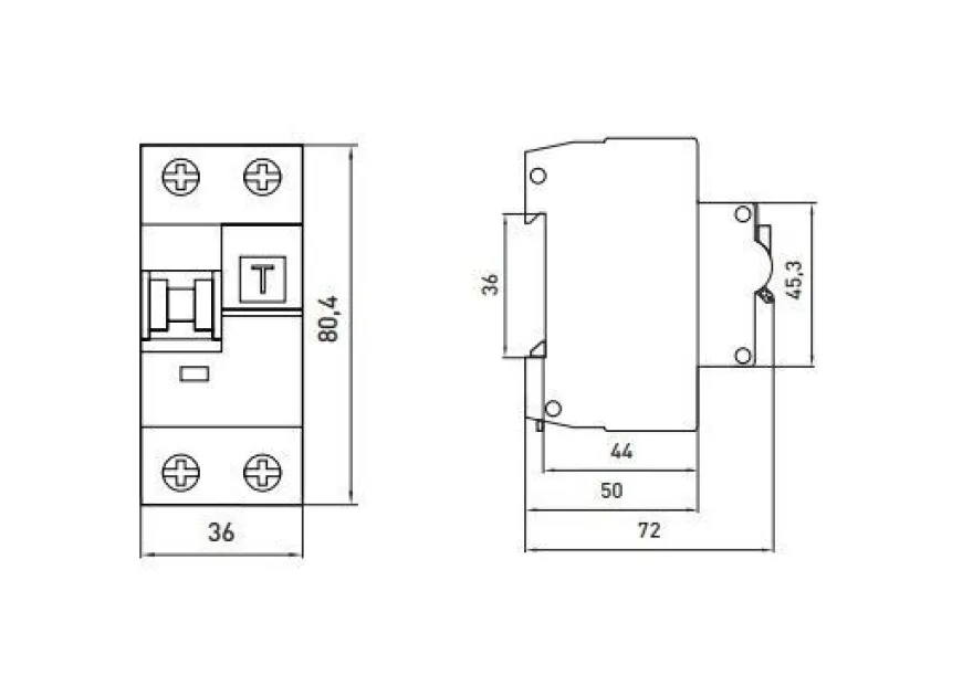 FI/ LS Schalter RCBO C6A 30mA Fehlerstromschutzschalter Leitungsschutzschalter Typ A