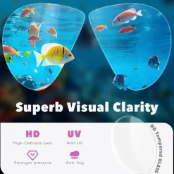 Findway Kinder Taucherbrille mit 180° Panorama, verstellbarem Silikonband