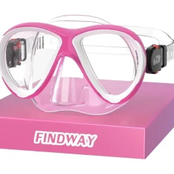 Findway Kinder Taucherbrille mit 180° Panorama, verstellbarem Silikonband
