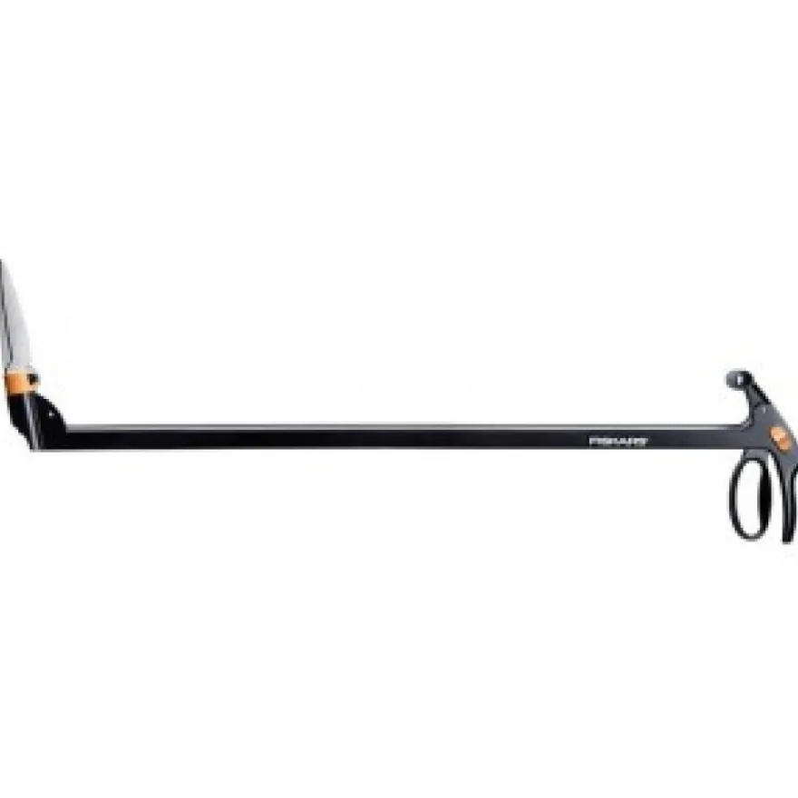 Fiskars Rasenkantenschere Servo-System GS46, Grasschere (schwarz, mit Stiel)