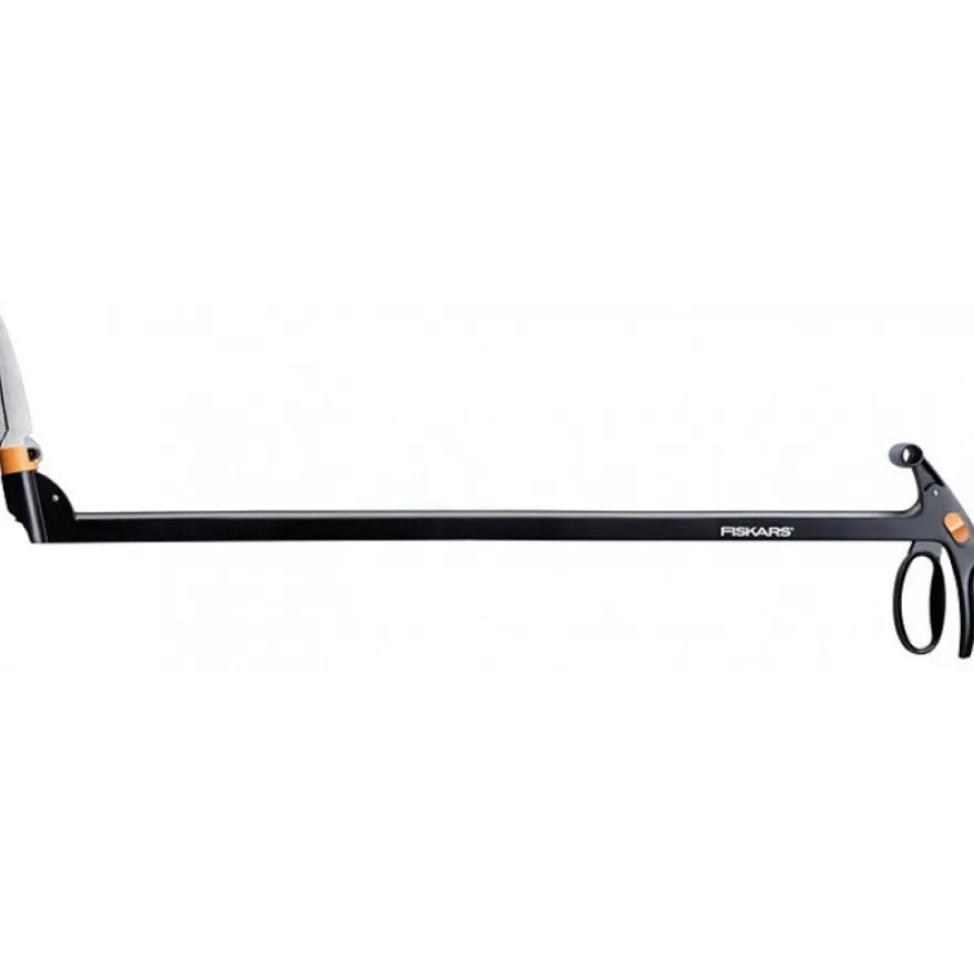 Fiskars Rasenkantenschere Servo-System GS46, Grasschere (schwarz, mit Stiel)