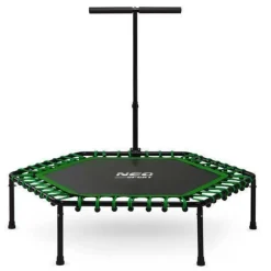 Fitness-Trampolin mit Haltegriff 127 cm Neo-Sport - sechseckig grün