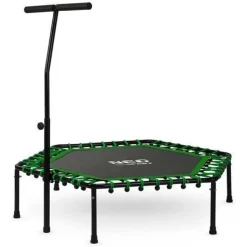 Fitness-Trampolin mit Haltegriff 127 cm Neo-Sport - sechseckig grün