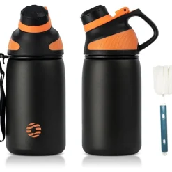 Fjbottle Edelstahl Trinkflasche Sport 400ml mit magnetischem Deckel, BPA-frei