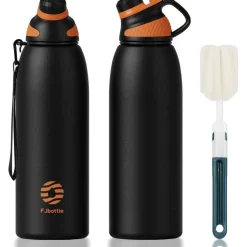 Fjbottle Edelstahl Trinkflasche Sport mit Magnetischem Deckel, 1500ml - Ideal