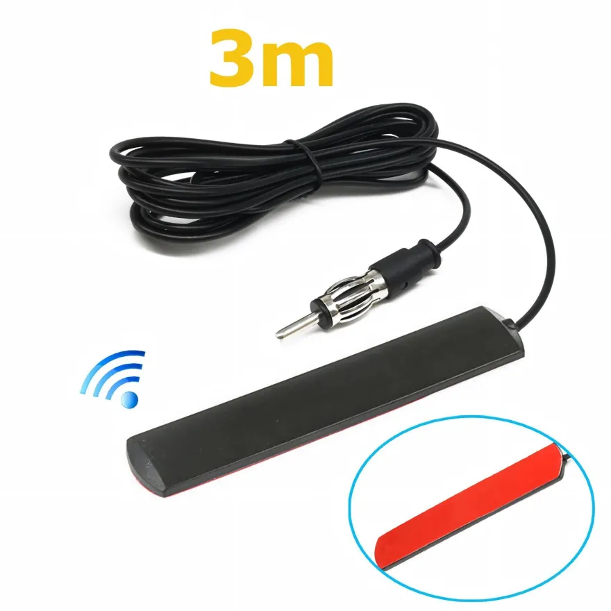 F72 Kfz Auto Radioantenne FM Antenne, Patch für Windschutzscheibe, 3m Kabel