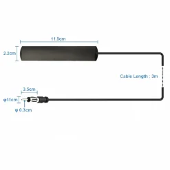 F72 Kfz Auto Radioantenne FM Antenne, Patch für Windschutzscheibe, 3m Kabel