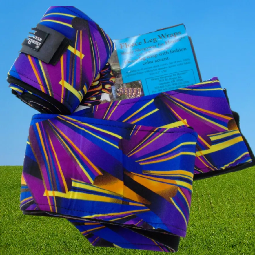 Fleece Bandagen von Sleazy Sleepwear for Horses. Fleece Leg Wraps, kaleidoscope