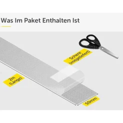 Fliegengitter Reparatur Klebeband Set 2m - Stark Selbstklebend Glasfaser für