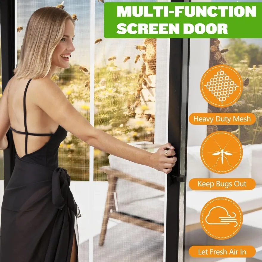 Flintronic Fliegengitter Tür Magnet 90x220cm - Insektenschutz Vorhang für