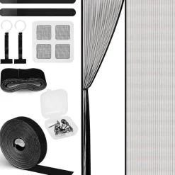 Flintronic Fliegengitter Tür Magnet 100x240cm - Insektenschutz Vorhang für