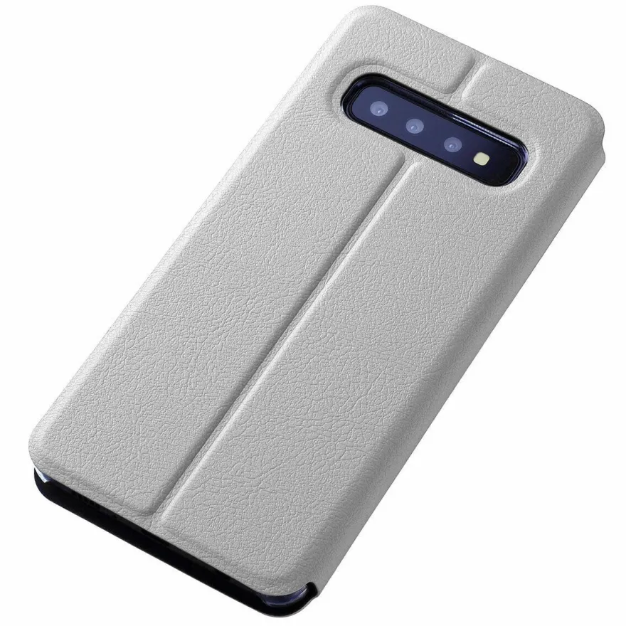 Flip Case Samsung S10 Plus Magnet Cover Aufstellbar Ständer Hülle Schale Folie
