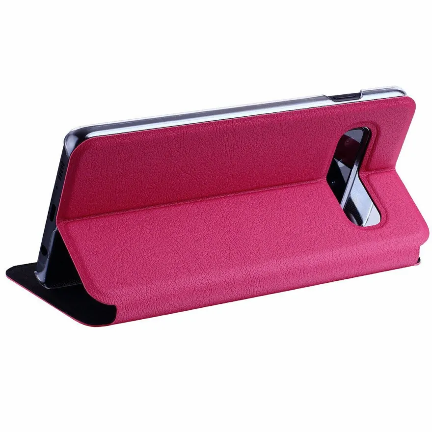 Flip Case Samsung S10 Plus Magnet Cover Aufstellbar Ständer Hülle Schale Folie