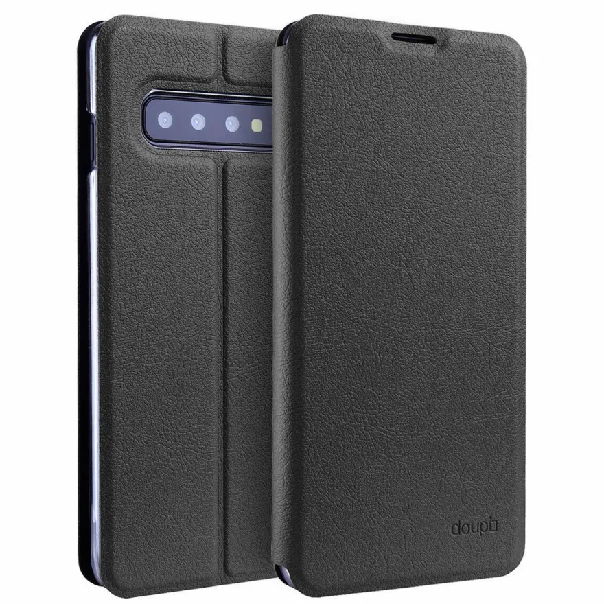 Flip Case Samsung S10 Plus Magnet Cover Aufstellbar Ständer Hülle Schale Folie