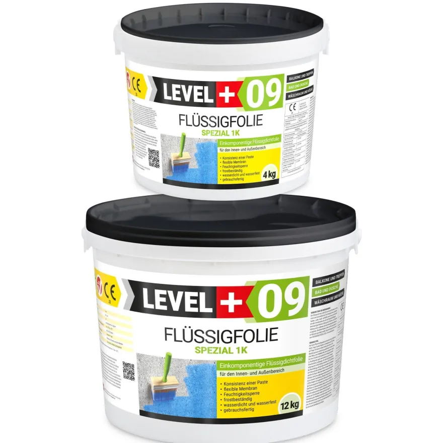 Flüssigfolie Abdichtung Balkon Terassen Keller Bad 1,5-100Kg Qualität L+09