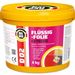 Flüssigfolie Außen 4-100Kg Wasserdicht Abdichtfolie Dichtmasse Dusche Balkon Bad D02
