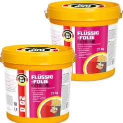 Flüssigfolie Außen 4-100Kg Wasserdicht Abdichtfolie Dichtmasse Dusche Balkon Bad D02