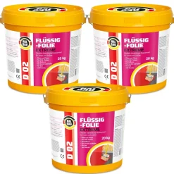 Flüssigfolie Außen 4-100Kg Wasserdicht Abdichtfolie Dichtmasse Dusche Balkon Bad D02