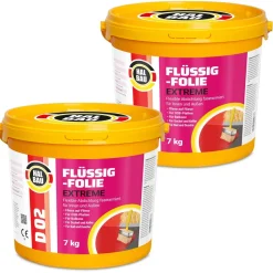 Flüssigfolie Außen 4-100Kg Wasserdicht Abdichtfolie Dichtmasse Dusche Balkon Bad D02