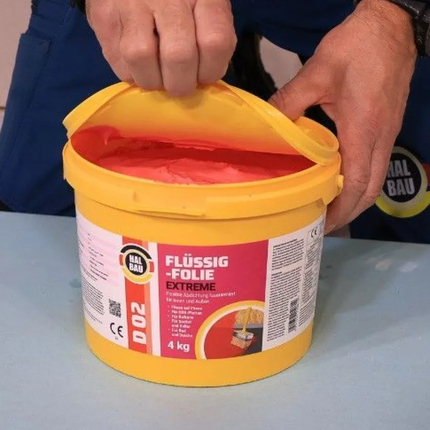 Flüssigfolie Außen 4-100Kg Wasserdicht Abdichtfolie Dichtmasse Dusche Balkon Bad D02