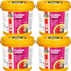 Flüssigfolie Außen 4-100Kg Wasserdicht Abdichtfolie Dichtmasse Dusche Balkon Bad D02
