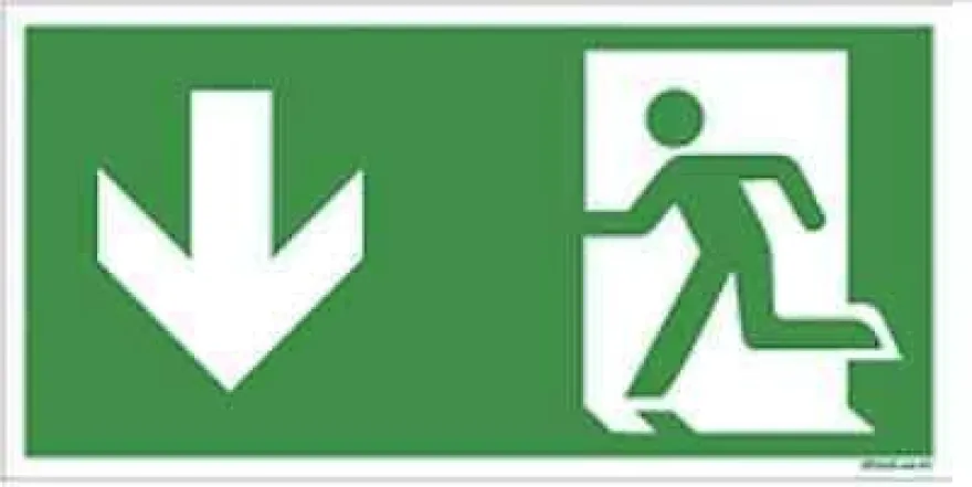 Fluchtweg Notausgang Schild Aufkleber nachleuchtend - selbstklebend - ASR A1.3