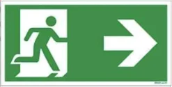Fluchtweg Notausgang Schild Aufkleber nachleuchtend - selbstklebend - ASR A1.3