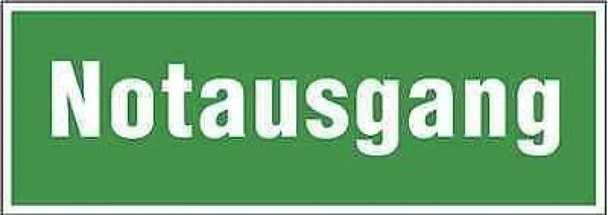 Fluchtweg Notausgang Schild Aufkleber nachleuchtend - selbstklebend - ASR A1.3