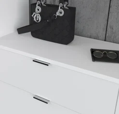 Flur Garderobe Set Garderobenschrank Schuhschrank weiß Hochglanz Spiegel SystemX