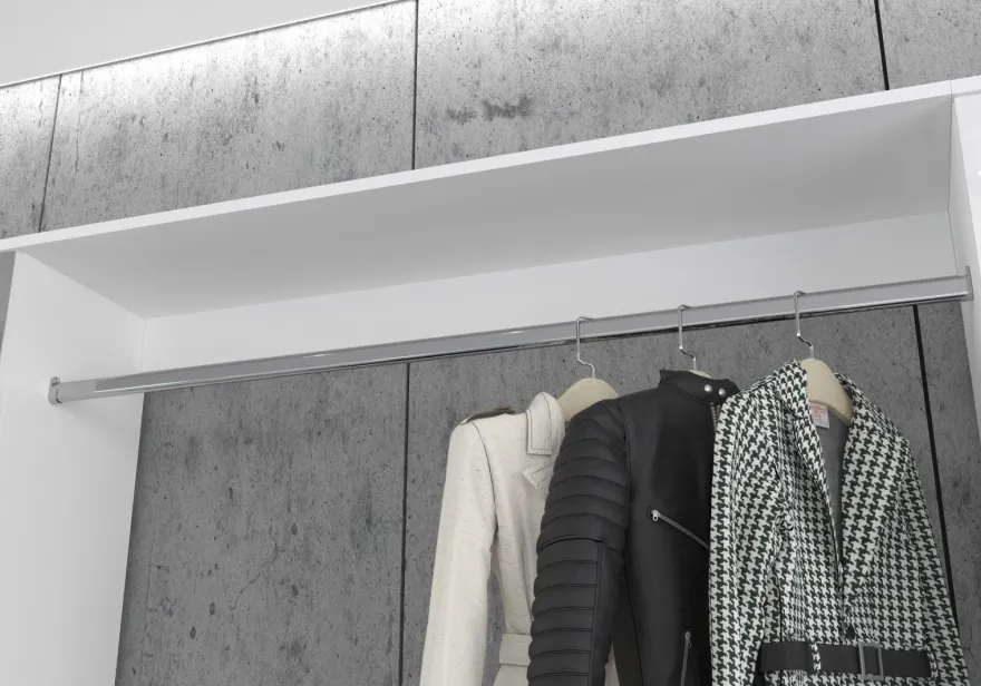 Flur Garderobe Set Garderobenschrank Schuhschrank weiß Hochglanz Spiegel SystemX