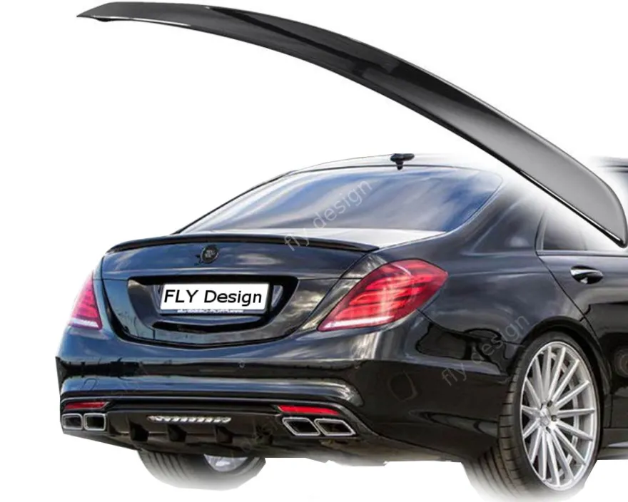 FLY für Mercedes w222 spoiler amg body kit lèvre trunk lip becquet aileron alettone