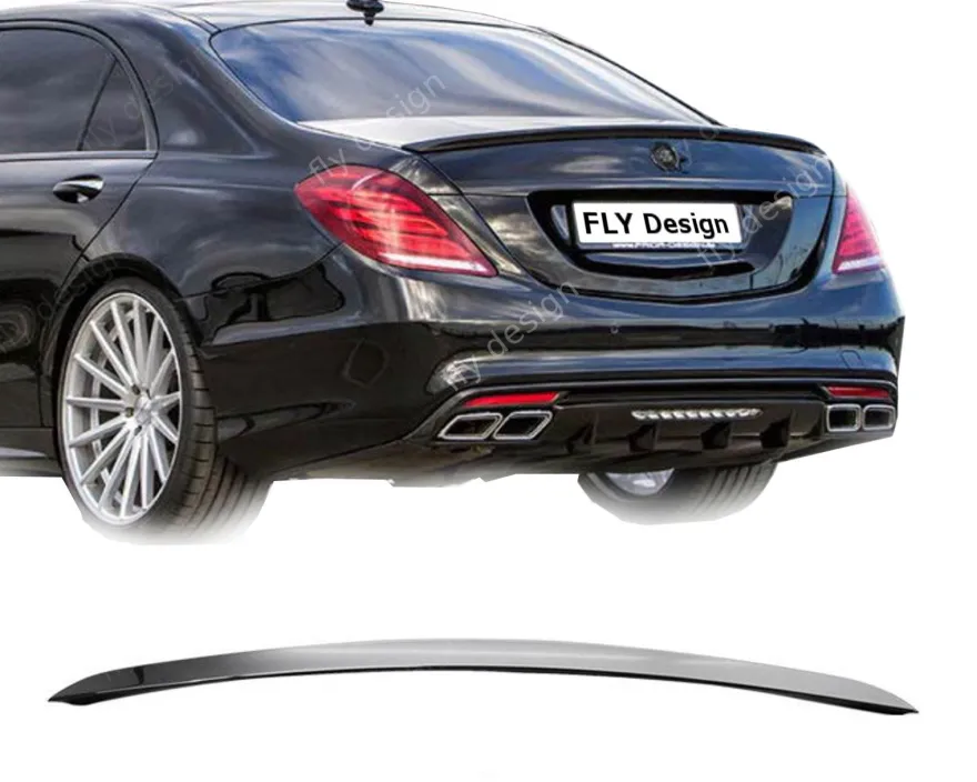 FLY für Mercedes w222 spoiler amg body kit lèvre trunk lip becquet aileron alettone