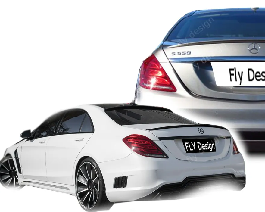 FLY für Mercedes w222 spoiler amg body kit lèvre trunk lip becquet aileron alettone