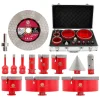 Focstol Diamant Fliesenbohrer Set 13-tlg. M14 für Porzellan, Keramik, Stein