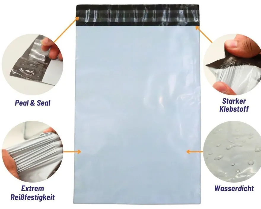 Folienversandtaschen 250x350mm 60my Coex Versandbeutel Versandtüten Verpackung
