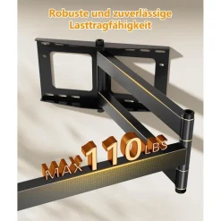 Forging MOUNT TV Wandhalterung mit langem 1090mm Schwenkarm für 37-80 Zoll TVs