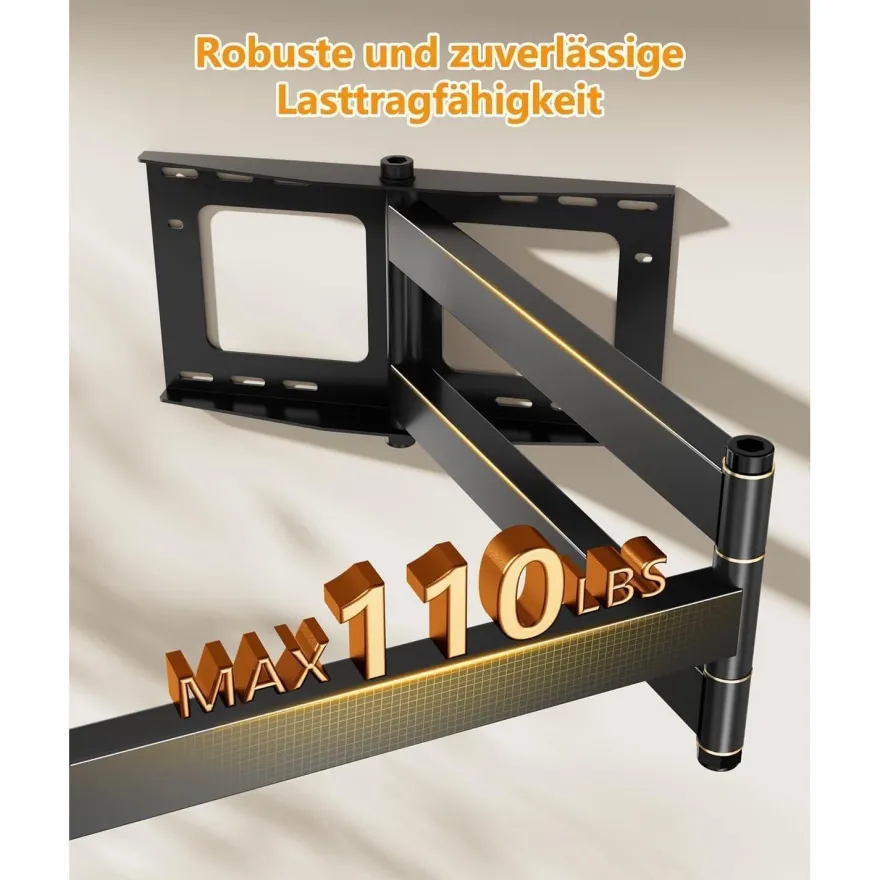 Forging MOUNT TV Wandhalterung mit langem 1090mm Schwenkarm für 37-80 Zoll TVs