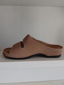 Frankenschuhe-Damen-Pantoletten Hausschuhe mit Weichtritt Gr.36 - 42 Beige