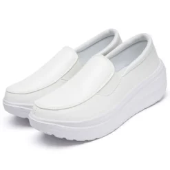 Frauen Ladung Schlupfen Lassige Schuhe Damen Pu Leder Arbeiten Plattform