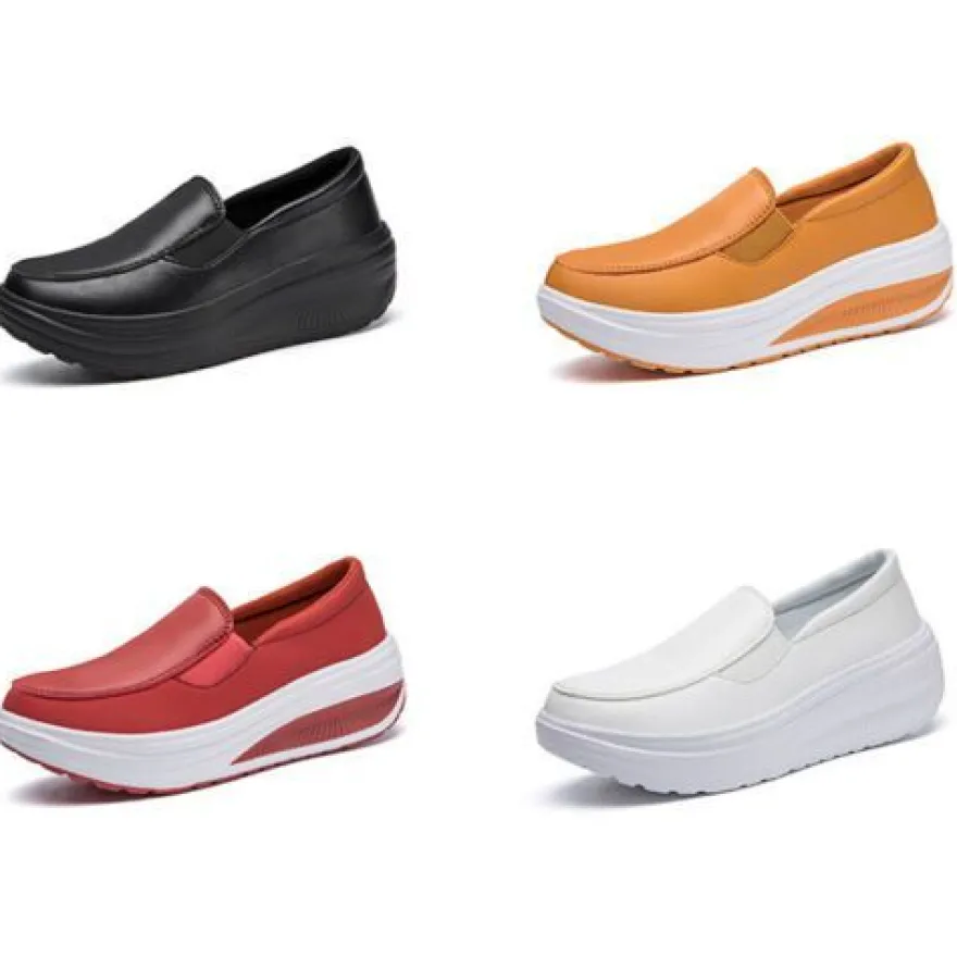 Frauen Ladung Schlupfen Lassige Schuhe Damen Pu Leder Arbeiten Plattform