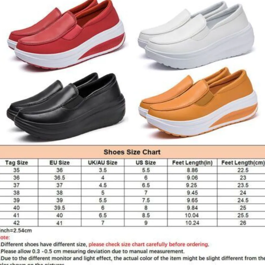 Frauen Ladung Schlupfen Lassige Schuhe Damen Pu Leder Arbeiten Plattform