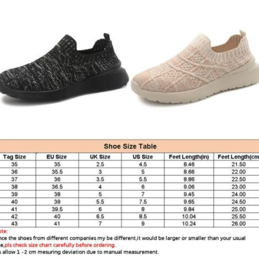 Frauen Turnschuhe Komfort Wohnungen Leicht Arbeit Slip On Wanderschuh Sport Yoga