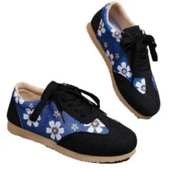 Frauen Wohnungen Blumen Turnschuhe Damen Atmungsaktiv Draussen Schnuren