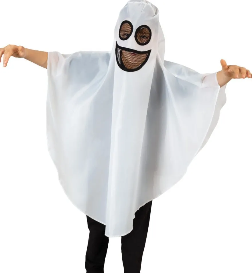 FRIES Geist Spucky Kinder Umhang Haube Halloween Gespenst 104-140