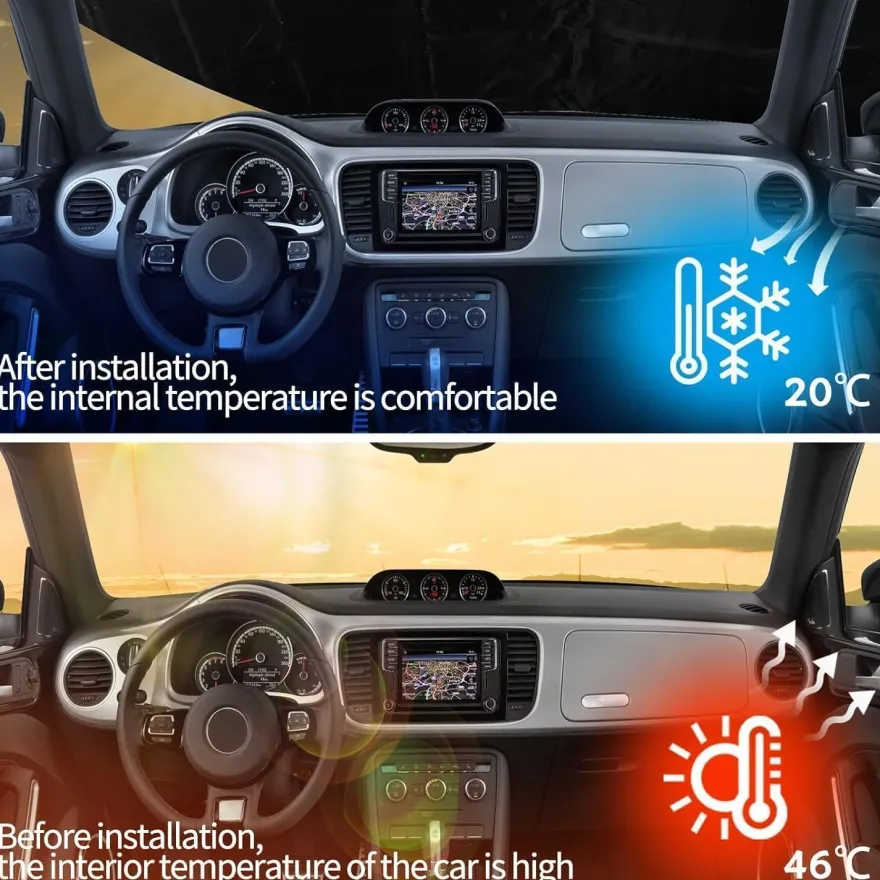 Frontscheibenabdeckung für Mercedes Sprinter 2006-2018, wasserdicht, Thermo