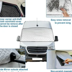 Frontscheibenabdeckung für Mercedes Sprinter 2006-2018, wasserdicht, Thermo