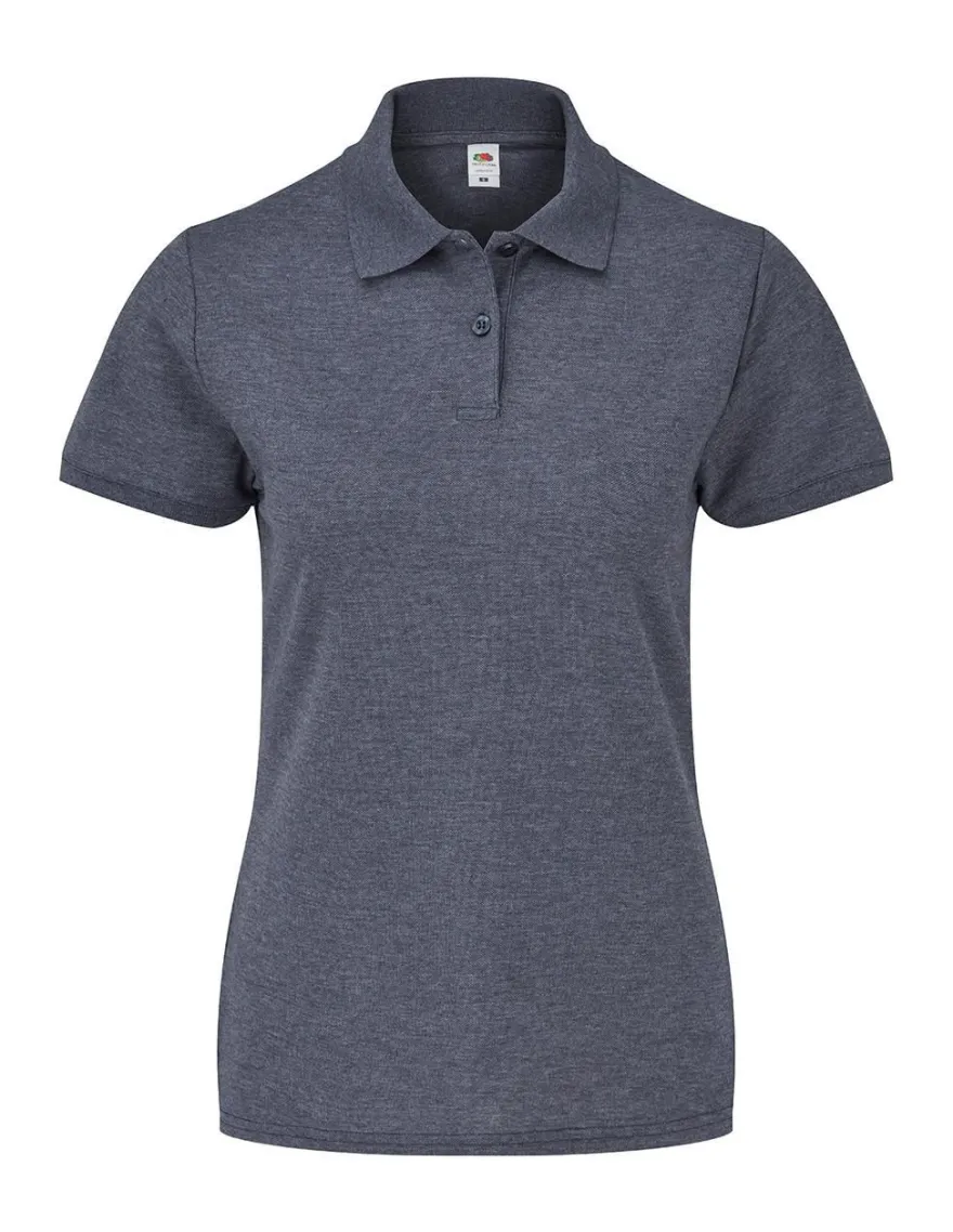Fruit of the Loom Damen dünnes Poloshirt Polo Mischgewebe 63-212-0 NEU