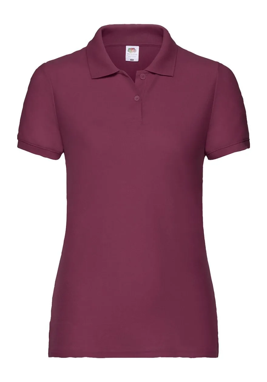 Fruit of the Loom Damen dünnes Poloshirt Polo Mischgewebe 63-212-0 NEU