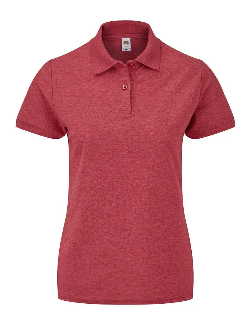 Fruit of the Loom Damen dünnes Poloshirt Polo Mischgewebe 63-212-0 NEU
