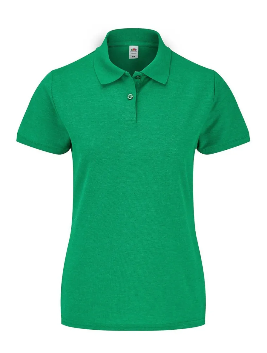 Fruit of the Loom Damen dünnes Poloshirt Polo Mischgewebe 63-212-0 NEU
